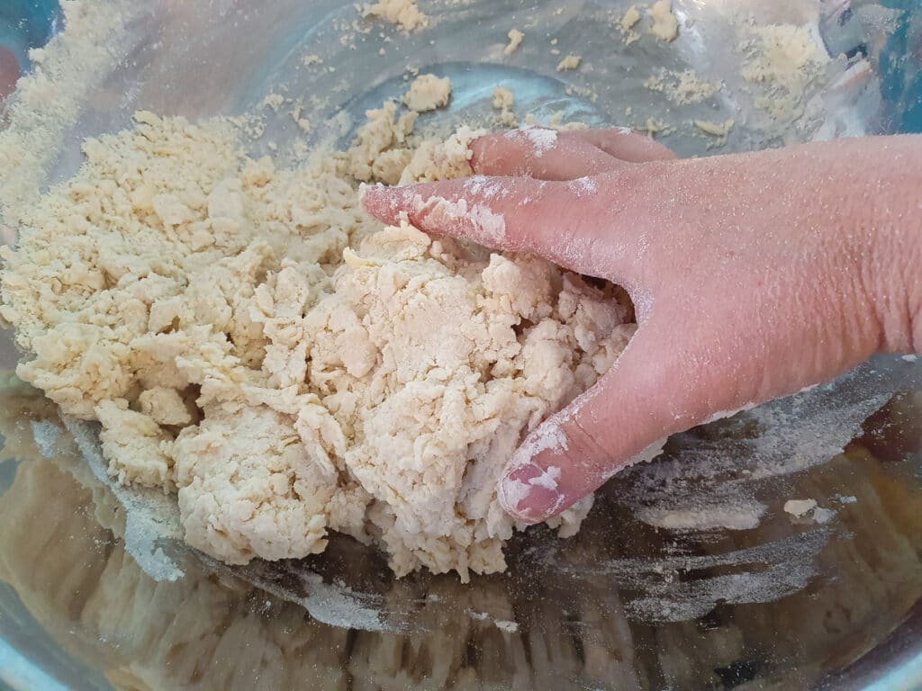 Dough with milk added.