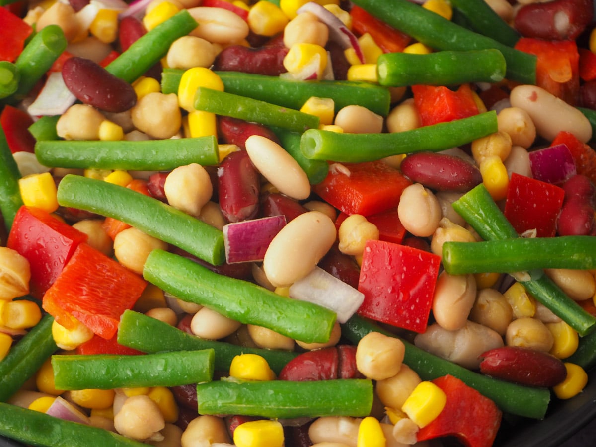 Four Bean Salad 13 Close up salad